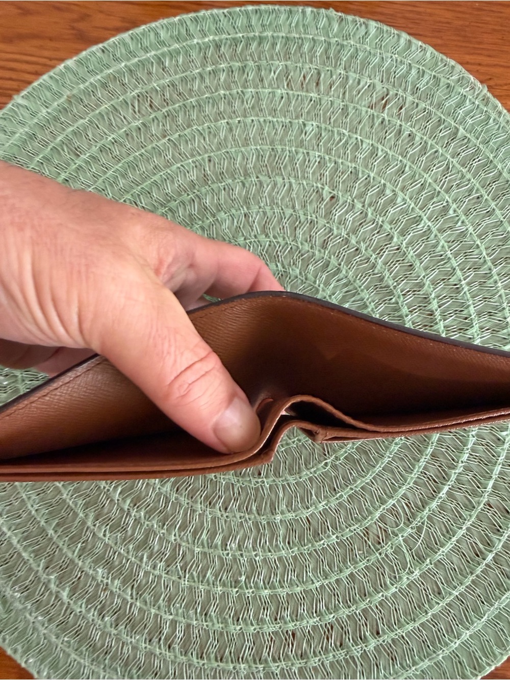 Monogrammed Leather Wallet. Never been used. - Picture 12 of 12